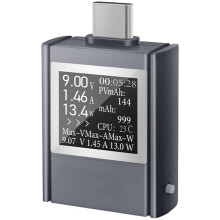 PD3.1 Medidor de Tensão e Amperagem com Display Digital para Dispositivos Tipo-C 4,5-50V 0-12A