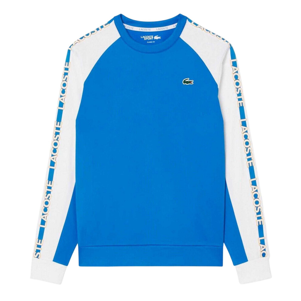 Lacoste (3Xl, Blue/White) Mens Colour Block Stripe Sweatshirt