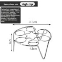 (Style C)Compact Stainless Steel Egg Steamer Rack Multifunction Kitchen Organizer Holder Cooking
