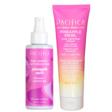 Pacifica Beauty Crema y Spray Refrescante Piña para Cabello Rizado - Crema Definidora + Spray Refrescante Día 2