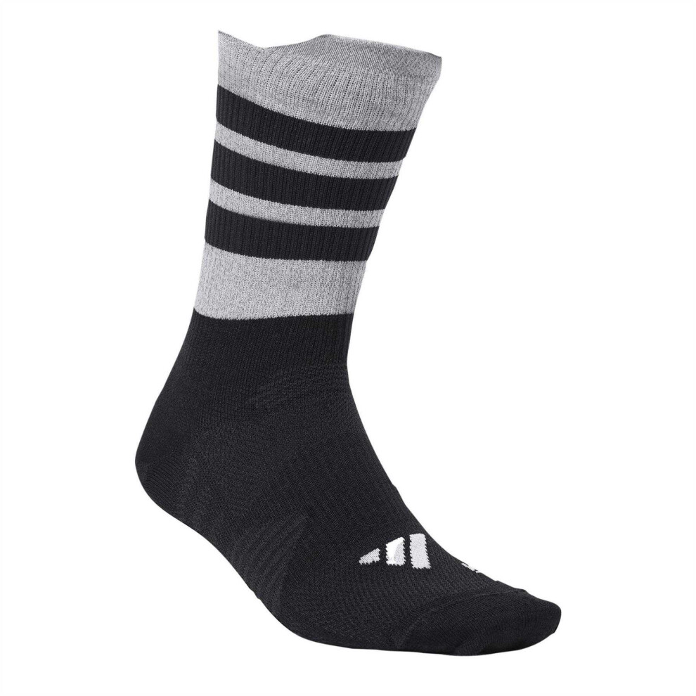 Adidas (2 Uk-3.5 Uk, ) Unisex Adult Reflective Running Crew Socks Black