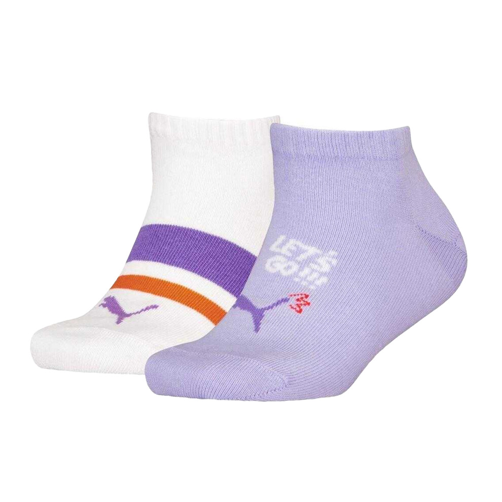 Puma (9 Uk Child-11.5 Uk Child, White) Childrens/Kids Trainer Socks (Pack Of 2)