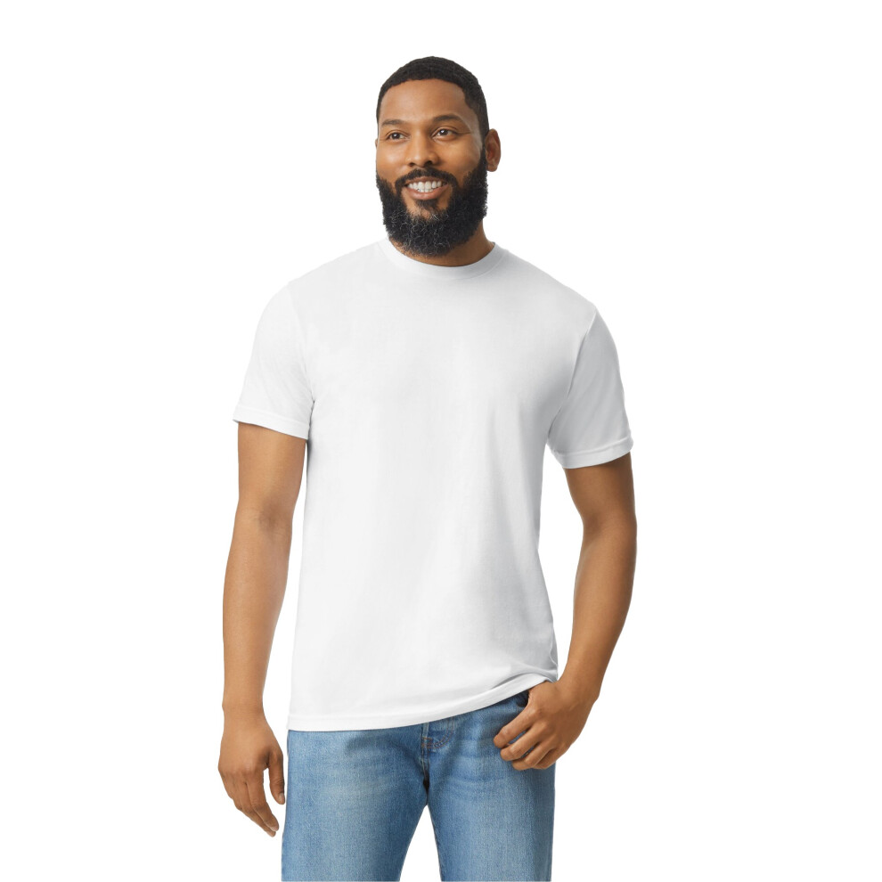 Gildan (3Xl, White) Mens Softstyle Cvc T-Shirt