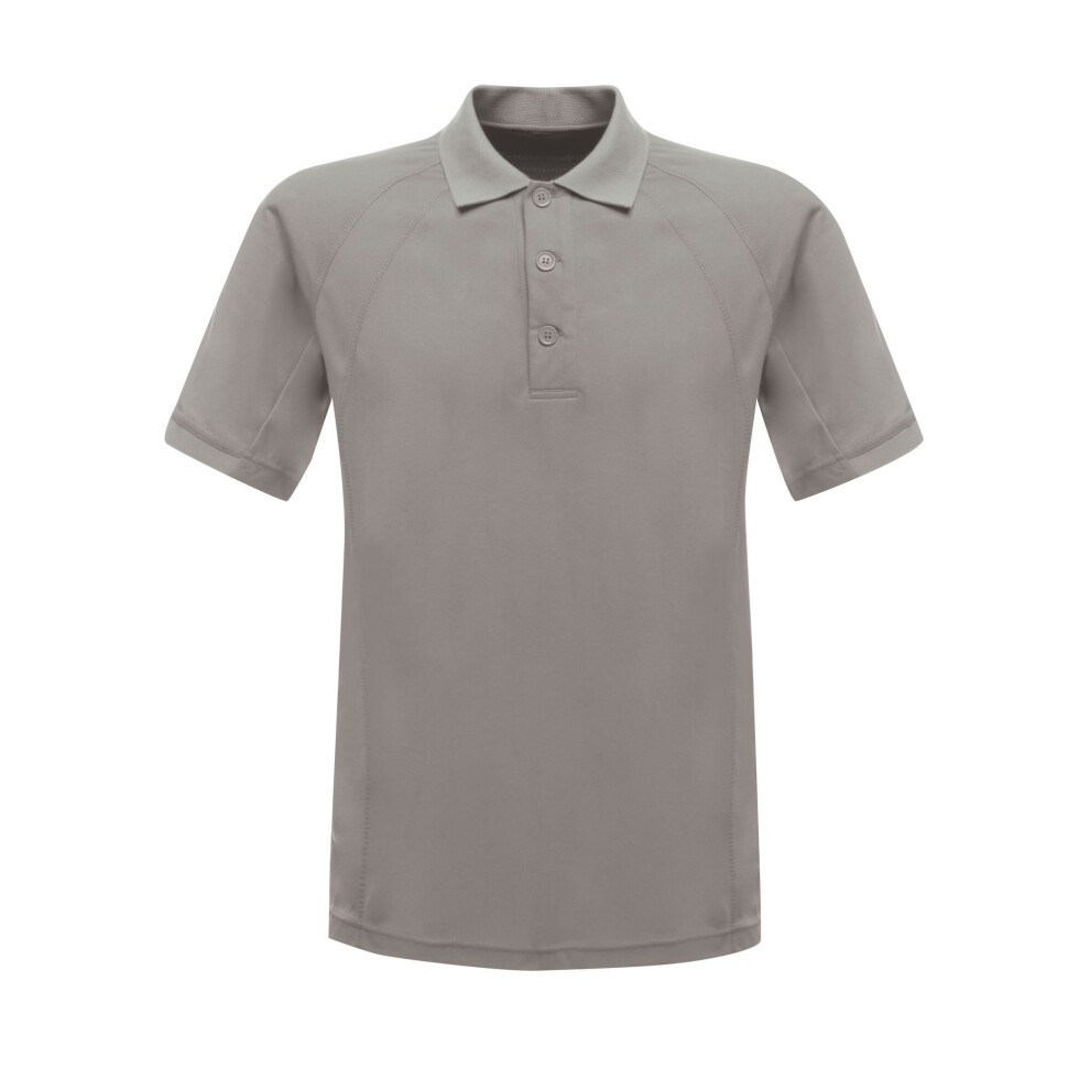 Regatta (L, Silver Grey) Professional Mens Coolweave Short Sleeve Polo Shirt