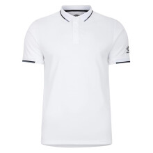 (XL, White) Umbro Mens Ribbed Cuff Polo Shirt