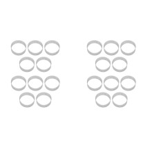 20 Moules à Circulaires en Acier Inoxydable Perforés de 6 cm pour Pizza, Dessert, Aux Fruits, Gâteau, Mousse, Outil de Cuisson