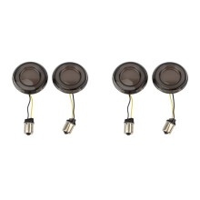 4x Motorcycle Smoked LED Turn Signal Light Yellow Steering Lamp 1156 for Touring Sportster XL883 X48 1200 Dyna