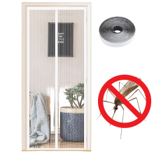 Mosquitera Magnética para Puertas de Balcón sin Taladrar 120x220 cm Blanca — malla mosquitera, cortina antimosquitos