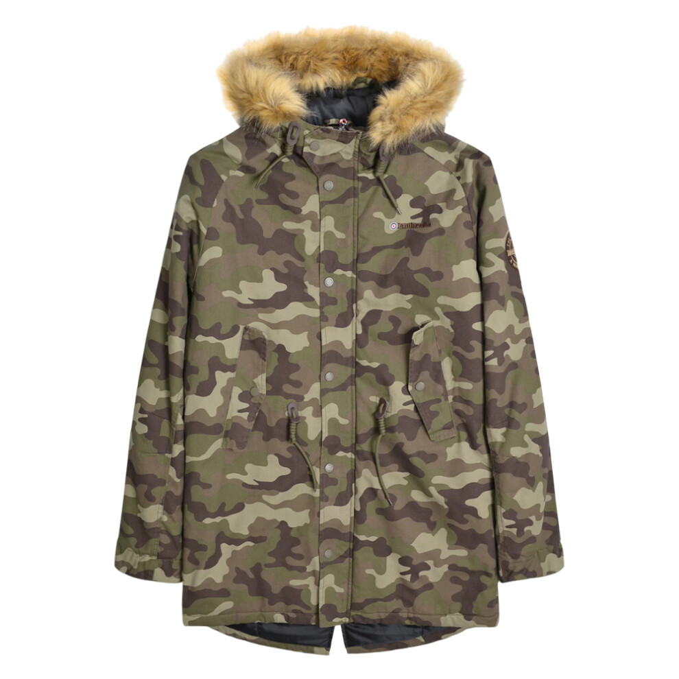Lambretta (M, Khaki Green) Mens Camouflage Parka