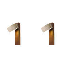2X Lámpara de Pared Japonesa Giratoria de Madera con Diseño de Cueva Amarilla, Estilo Wabi Sabi, para Sala de Estar, Pasillo, Escalera, Dormitorio,