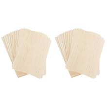 Houten Blad voor Ambachten 40 STKS Onafgewerkte Houten Platen Dunne Houten Stukken voor Ambachtelijke Houten Bord Blanks 150x100x2mm