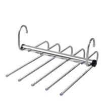 3X 5-Lagige Faltbare Hosenbügel Aus Edelstahl, Platzsparender Kleiderständer, Organizer für Kleiderschrank, Jeans, Hosen, Schal