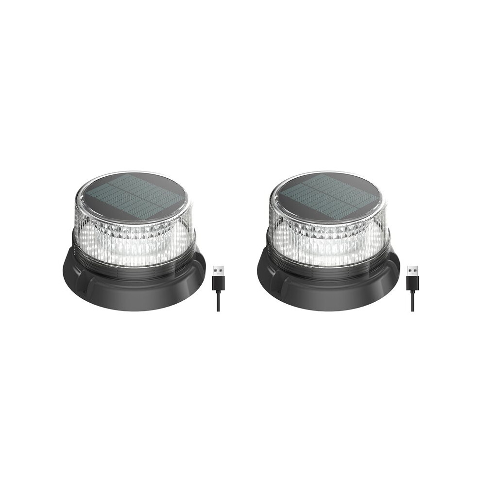2X Led Anchor Light For Boat Yacht, Solar Navigation Lamp, Marina Dock Safety Beacon Lights, Strobe Warning Light 6032575128647