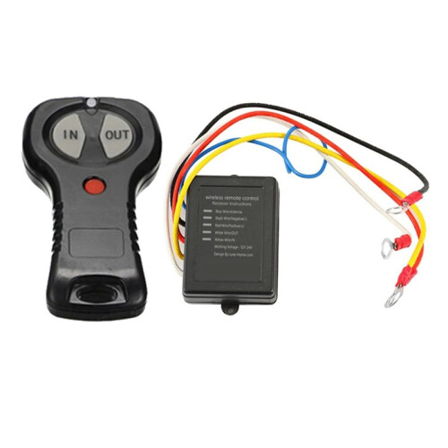 2X 12V/24V Wireless Handset  Controller Winch Remote Control System for  Electric Winch Control Kit 1