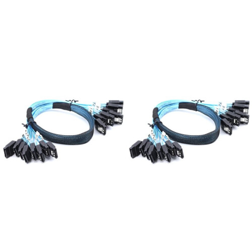2 Set 8 Pcs  Cable Set 8 Set  3.0 Cable PC  Cabl SAS 7Pin 6Gbps Data Cable for Hard Disk SSD Drive NAS Host 1
