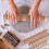 12Pcs Clay Modeling Pattern Rollers, Texture Rollers for Clay Wooden Handle Pottery Tools Stars Wood Wave 5
