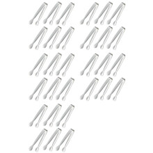30PCS Small Tiny Tongs, 4.25Inch Stainless Steel Small Tongs for Serving Food, Durable Kitchen 304stainless Steel
