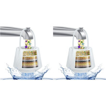 2X Filtro para Banheira e Chuveiro - Remove 96% Do Cloro, Chumbo e Flúor. Água Macia e Segura para Bebês, Ideal para Peles Sensíveis, Cabelos e