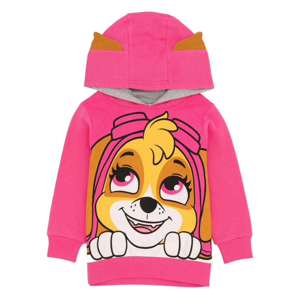 Paw Patrol (5-6 Years, Pink) Childrens/Kids Skye 3D Ears Hoodie