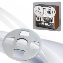 2pcs 10In Empty Tape Reel 4 Hole Aluminum Empty Disc Opening Reel Audio Takeup Reel for Nab Tape Recorder Silver