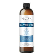 velona Glycerin Vegetable USP 8 fl oz | 100% Ren och Naturlig Bärarolja | Fuktkräm för Hår och Ansikte