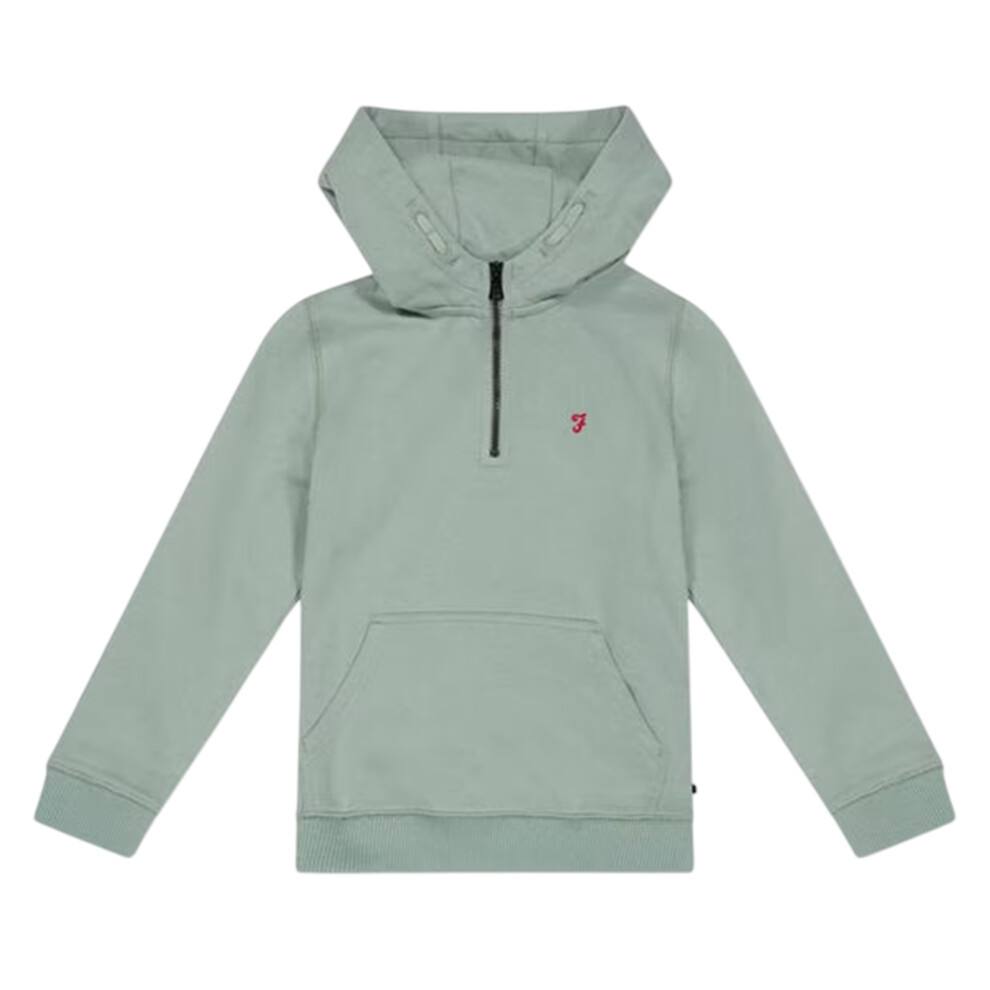Farah (12-13 Years, Seafoam Green) Boys Raglan Drawstring Hoodie