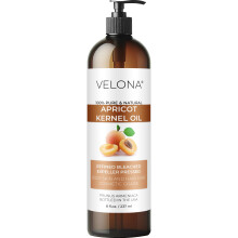 velona Aprikoskärnolja 8 fl oz | 100% Ren och Naturlig Bärarolja | Raffinerad, Kallpressad | Hår, Kropp och Hudvård