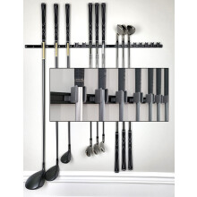 [JINTECH] Soporte para Palos de Golf, Exhibidor de Pared, Organizador para 17 Palos en Rack de Aluminio de 36"