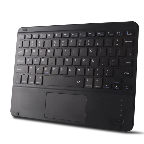 Teclado Bluetooth Ultra Delgado con Touchpad para iPad, Teclado Inalámbrico Recargable