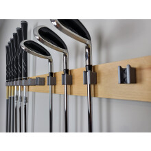 [JINTECH] Golfklubbsorganisator, Väggmontering, Hängare, Rack [15 hållare] (Huvud upp - 10mm - 15set)