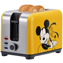Disney Mickey och Pluto 2-skivors brödrost, Gul, DSC-23