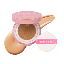 Ruby Kisses Cushion Foundation, Full Coverage Korean Makeup, Långvarig och Lätt, Naturlig Glowy Finish för Alla Hudtyper