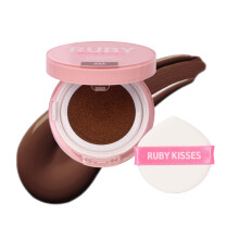 Ruby Kisses Cushion Foundation, Full Coverage Koreansk Makeup, Lätt & Långvarig, Naturlig Glowy Finish för Alla Hudtyper