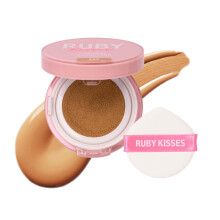 Ruby Kisses Cushion Foundation, Full Coverage Koreansk Makeup, Lätt & Långvarig, Naturlig Glowy Finish för Alla Hudtyper