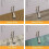 Deurstopper 4-Pack Kickdown Deurstop Verstelbare Hoogte en Rubberen Tip 4 Inch Deurhouder 6