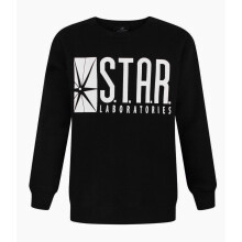 (Years (7-8), Black) DC Comics Childrens/Boys Official Flash TV Star Laboratories Sweatshirt