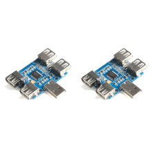 2X USB HUB USB2.0 Hub HUB 4-Poorts Controller USB-Uitbreidingsmodule GL850G-Chip voor USB-Verlichting en Gerelateerde USB-Apparaten