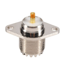 20 PCS UHF SO239 Female 2 Hole Female Jack with Rhombic Flange Soldering Panel RF Connector Socket Female Connector