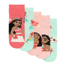 (6 UK Child-8.5 UK Child, Multicoloured) Moana Girls Moana Socks (Pack of 5)