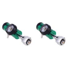 2X Régulateur D'Oxygène pour Manomètre de Pression D'Oxygène Domestique Régulateur de Débitmètre Buse de Sortie Cannelée