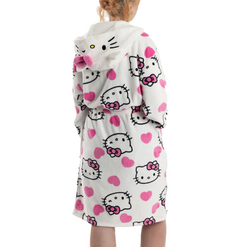 Hello Kitty (M, Multicoloured) Hello Kitty Womens/Ladies Hooded Robe 1