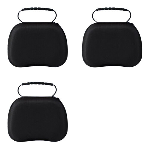 3X Game Controller Storage Case Carrying Travel Protective Case Controller Hard Shell Handbag Protection Holder Black 1