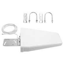 2X 5G Full-Band Log Periodic Antenna 12dBi 698-4900MHz Outdoor Directional Antenna Network Signal Booster Amplifier SMA