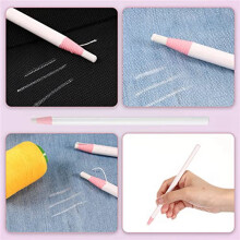 96 Pcs White Chalk Pencils Sewing Mark Pencil Fabric White Chalk Markers Industrial Invisible Erasable Pencils