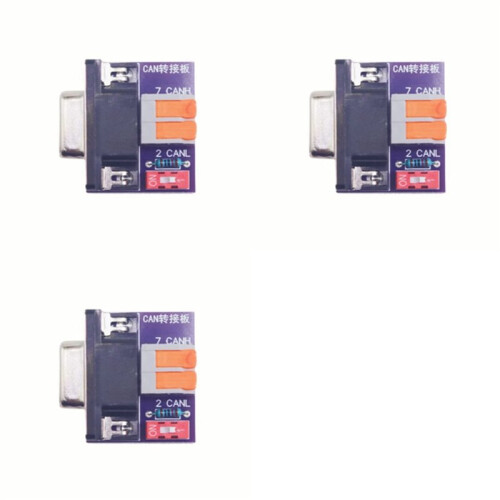 3X CAN Adapter Board DB9 Female Screw-Free 120 Ohm Resistor USB to PCAN Interface Board Can Adapter Board