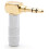 5pcs 3.5mm L Shape Jack Gold Plated 90 Degree Angle Audio Connector Audio Plug Silver 5