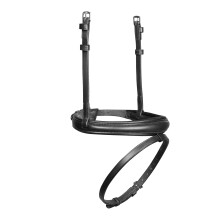 (X Full, Black) Velociti Lusso Leather Horse Cavesson Noseband