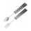 2X Spoon and Fork Set, Collapsible Stainless Steel Cutlery for Kitchen BBQ 2
