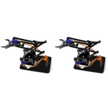 2X Robotic Arm DIY Parts Learning Kit Acrylic Maker Kit Single Claw Mechanical Arm with Servo