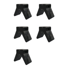 5X V-Stijl Boottrailer Boegstopblok Aanhangwagen Rubberen Boegstop Niet-Markerende Montagegat 2 Inch Breedte 4 Inch V-Spanwijdte